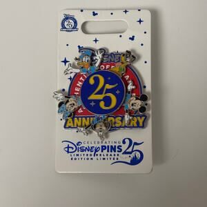 Disney Parks 2025 25th Anniversary of Pin Trading Spinner Pin Mickey & Friends